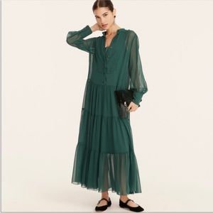 J. Crew Collection Tiered Tuxedo Dress